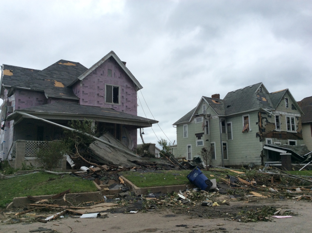 Damaged homes