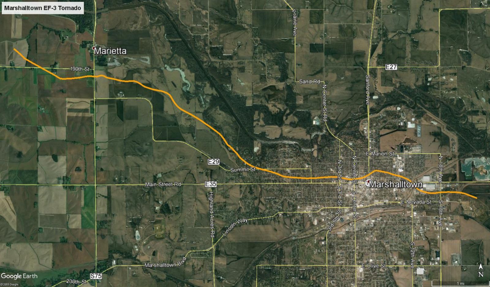 Marshalltown Surveyed Damage Points