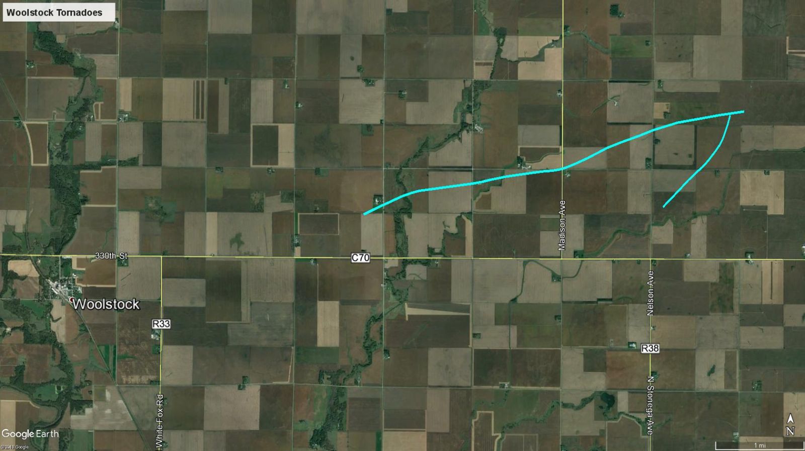 Wright County Damage Path