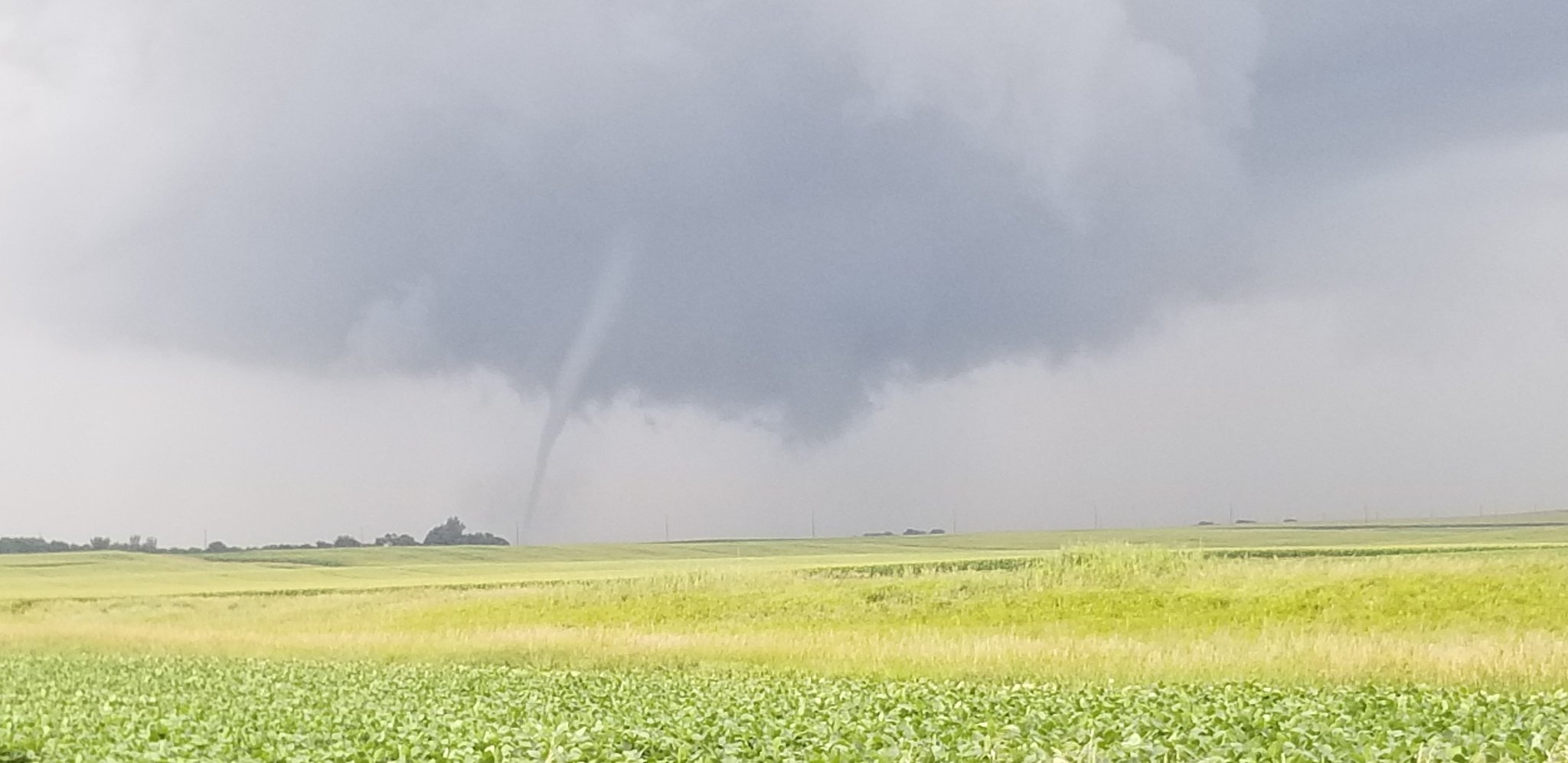Tornado between Stanhope to Jewell. Photo courtesy of @BTravs.