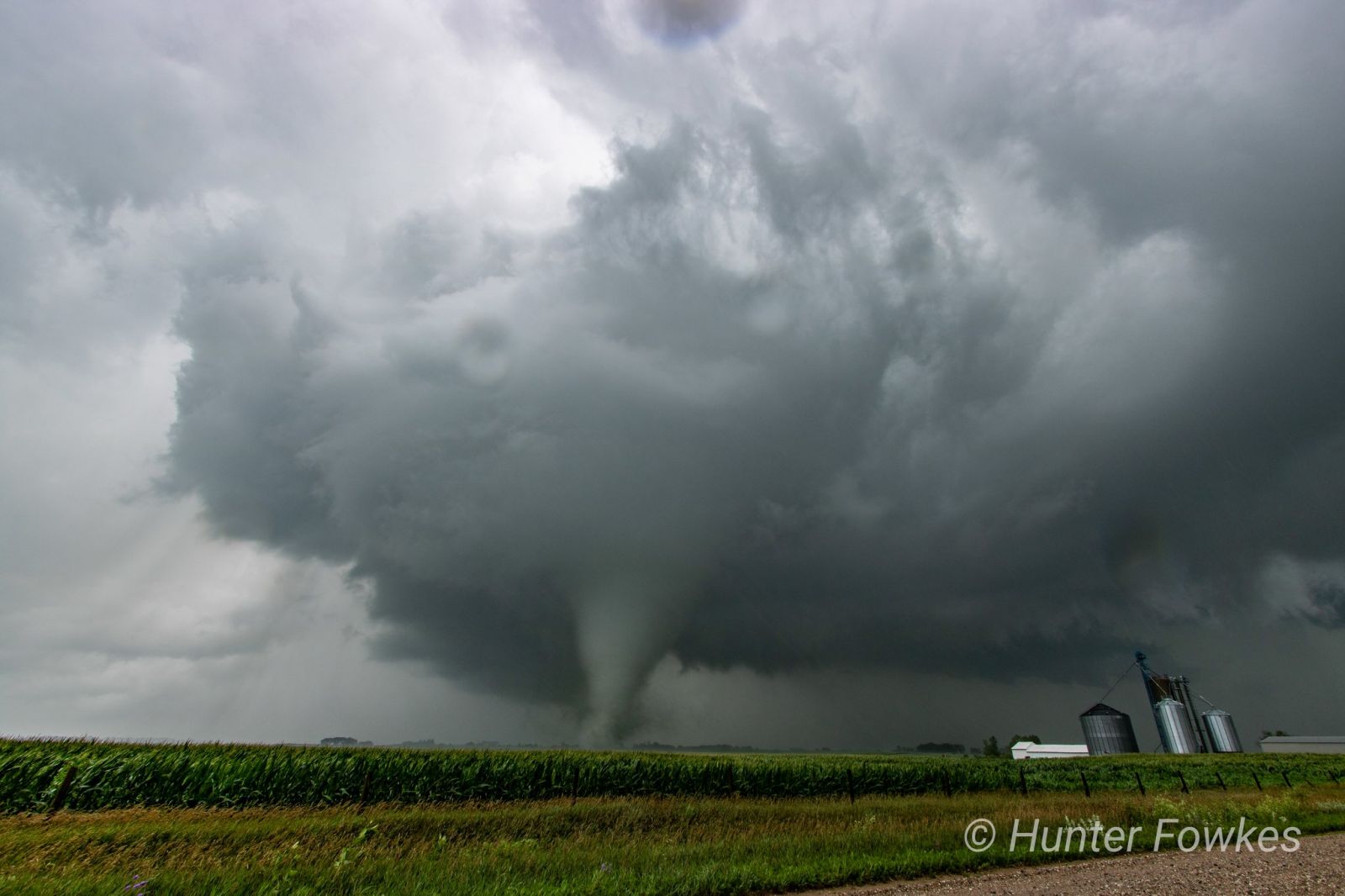 Tornado between Stanhope and Radcliffe. Photo courtesy of Hunter Fowkes.