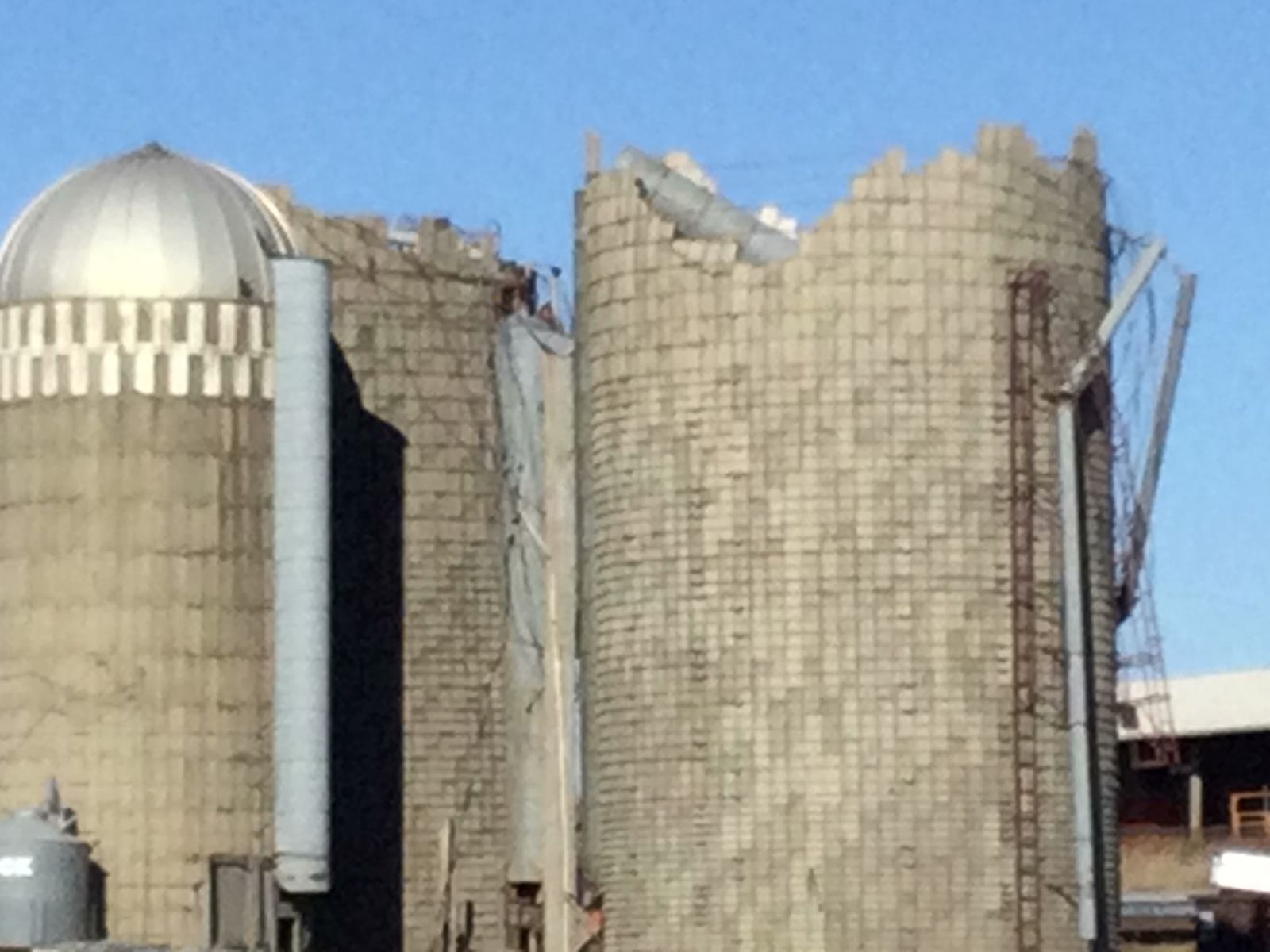 Barn with roof missing