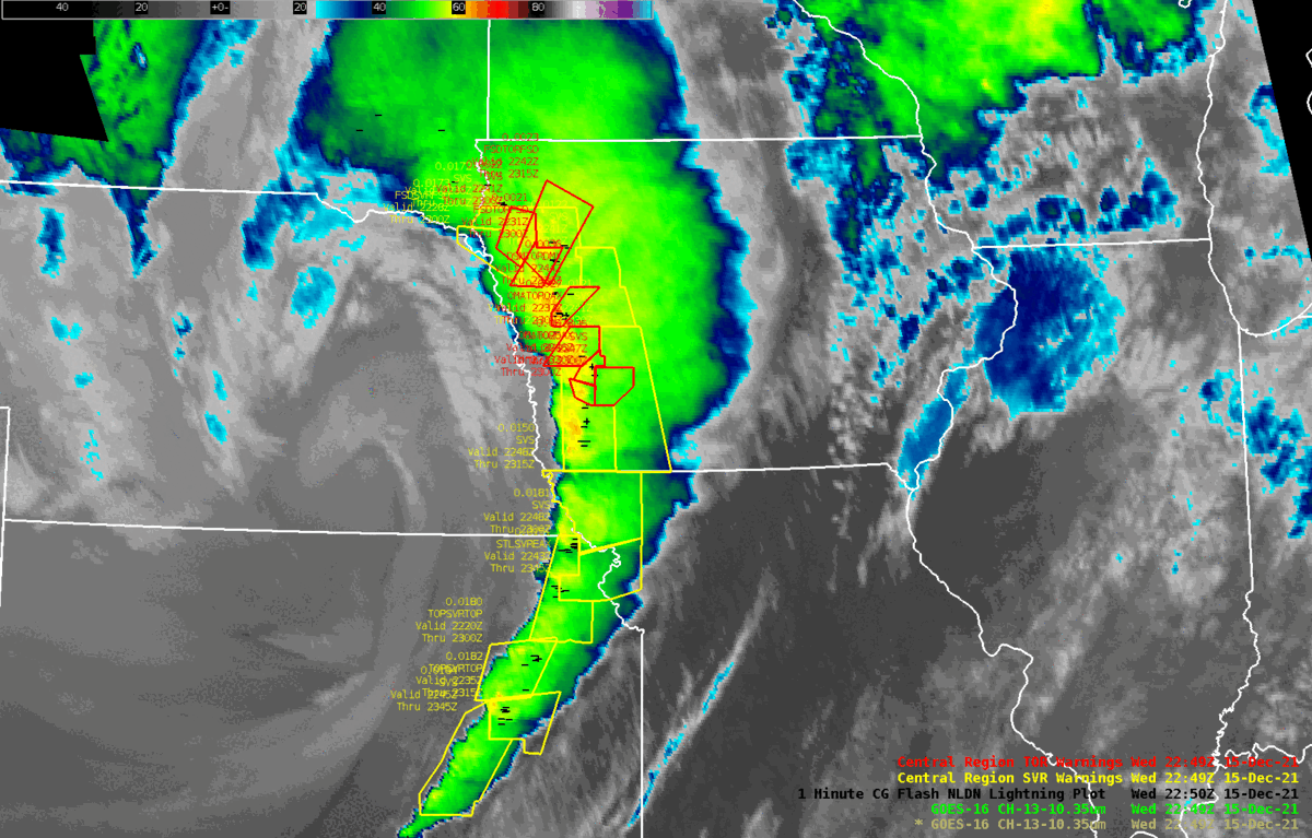 Missouri Cloud Cover on Friday 15 Dec at 12pm CST