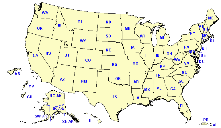 Map of USA