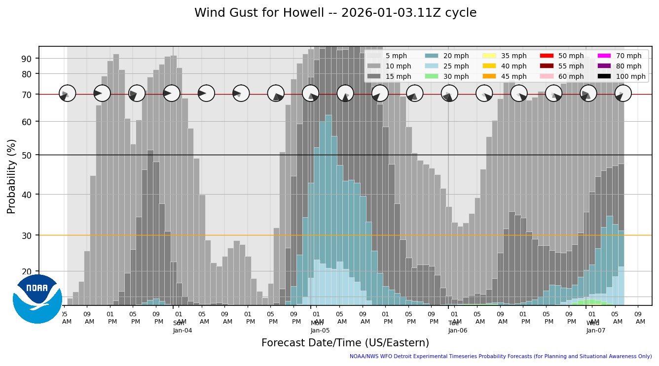 Developmental Probabilistic Wind & Gust Forecasts