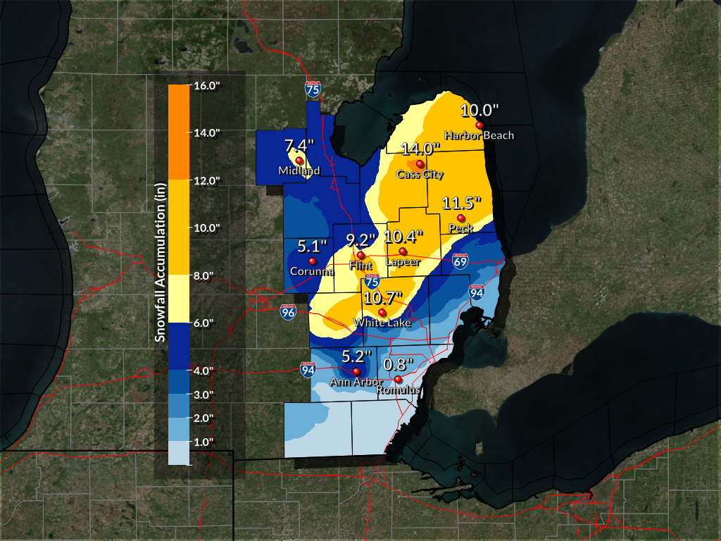 Snowfall Totals Graphic