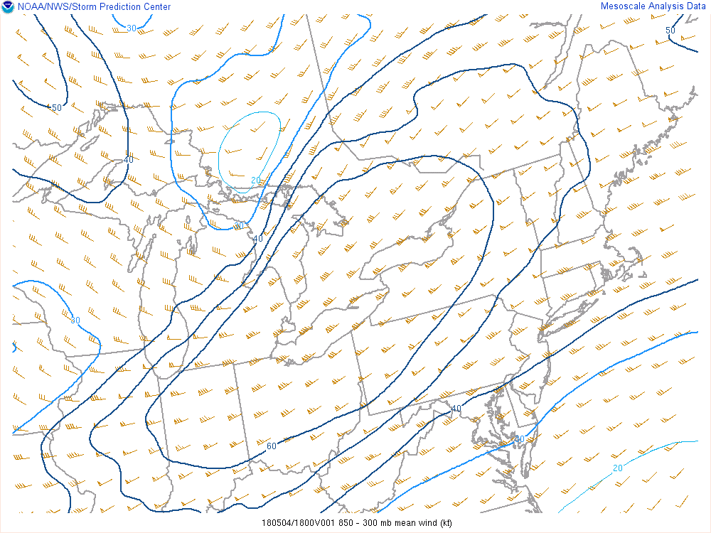 18z 850-300mb Mean Wind