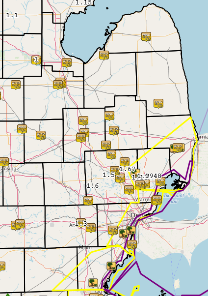 Map of Wind Reports