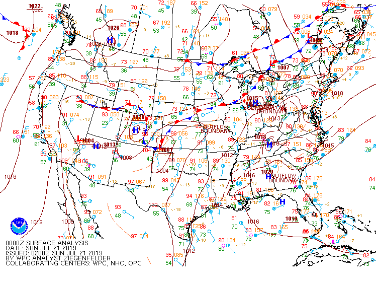 00Z Surface Map