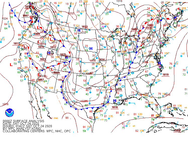 00z Surface Map