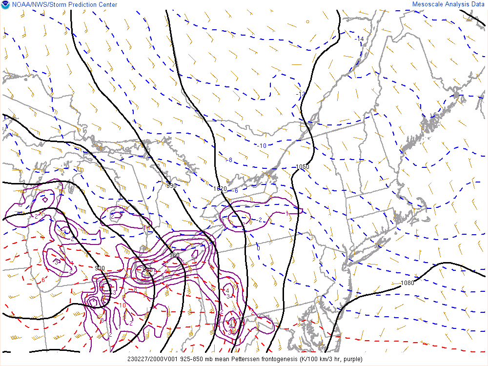 Figure 6: 925-850 mb FGEN Valid Feb 27 2023 20UTC