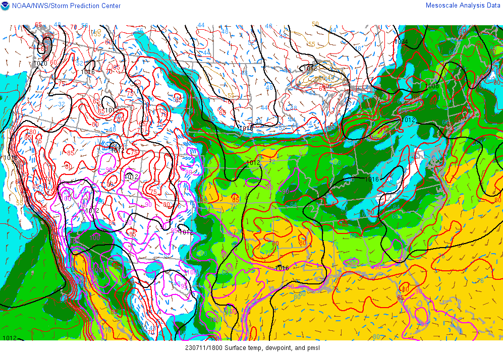 Surface Dew Points