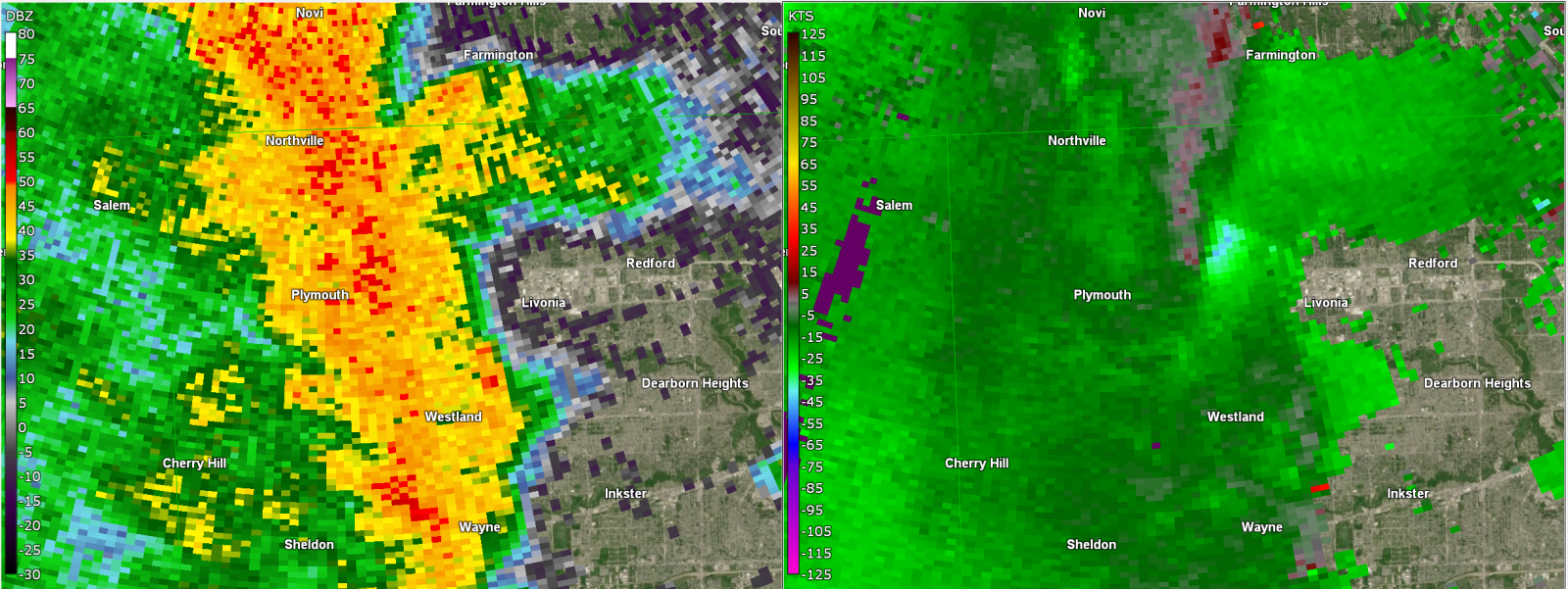 Dundee Tornado - Radar Reflectivity Loop