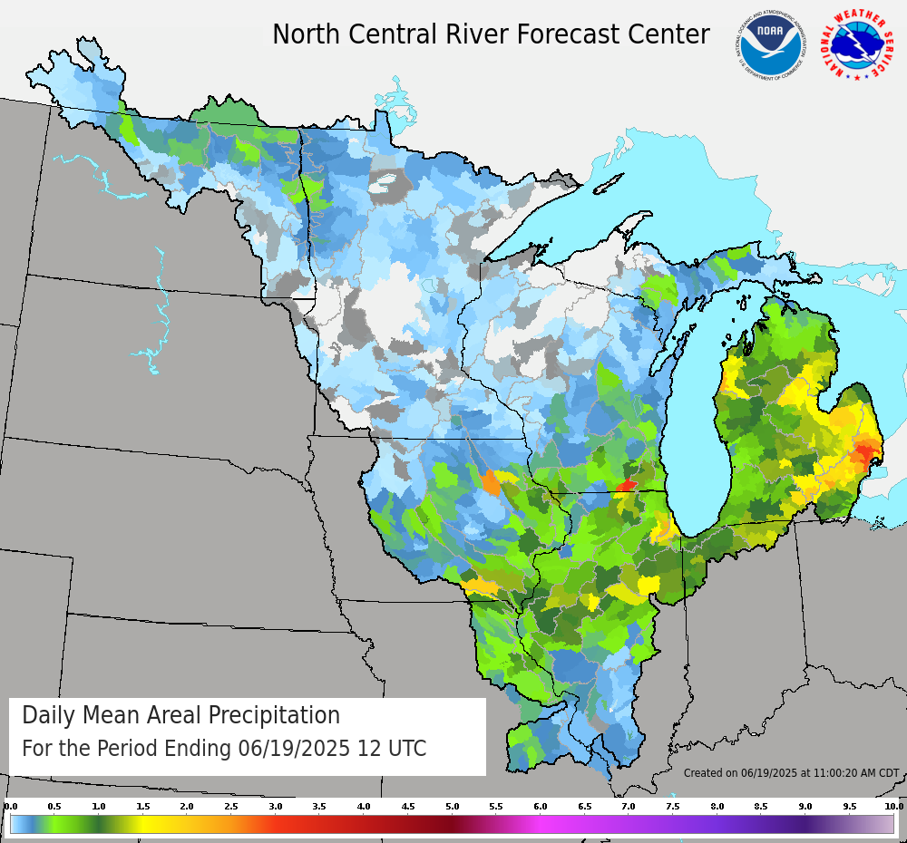 NCRFC Daily Mean Areal Precipitation