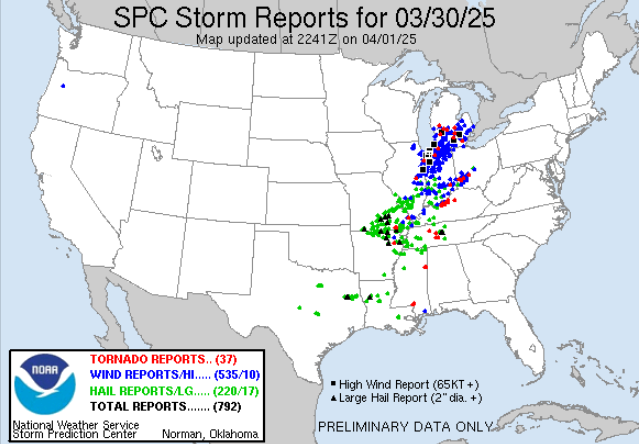 National Storm Reports