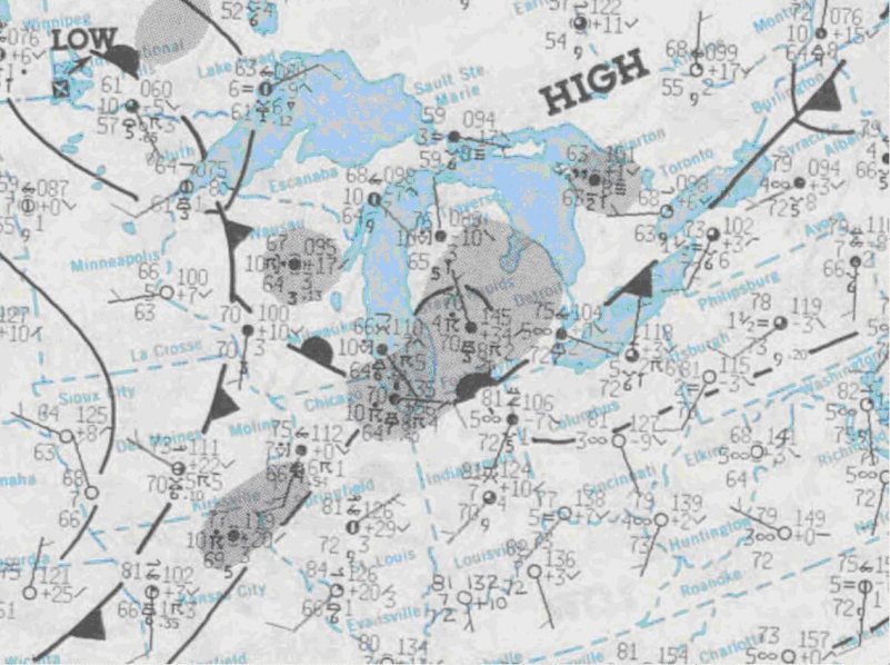 Surface map from 8 am EDT, July 16th, 1980; click on image to enlarge