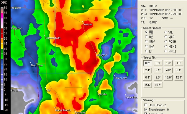 Reflectivity Image near Millington