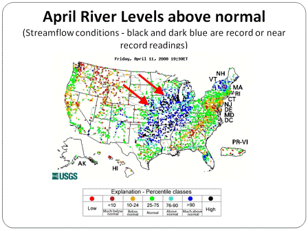 April 2008 River Streamflow Conditions