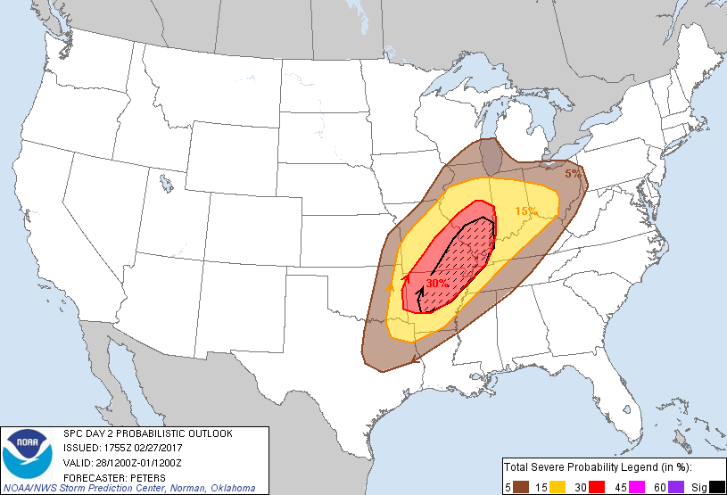 SPC Day 2 Probabilistic Outlook