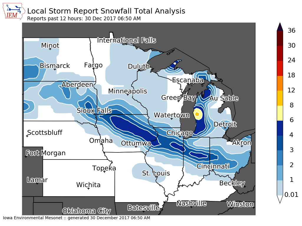 Regional Snowfall Map