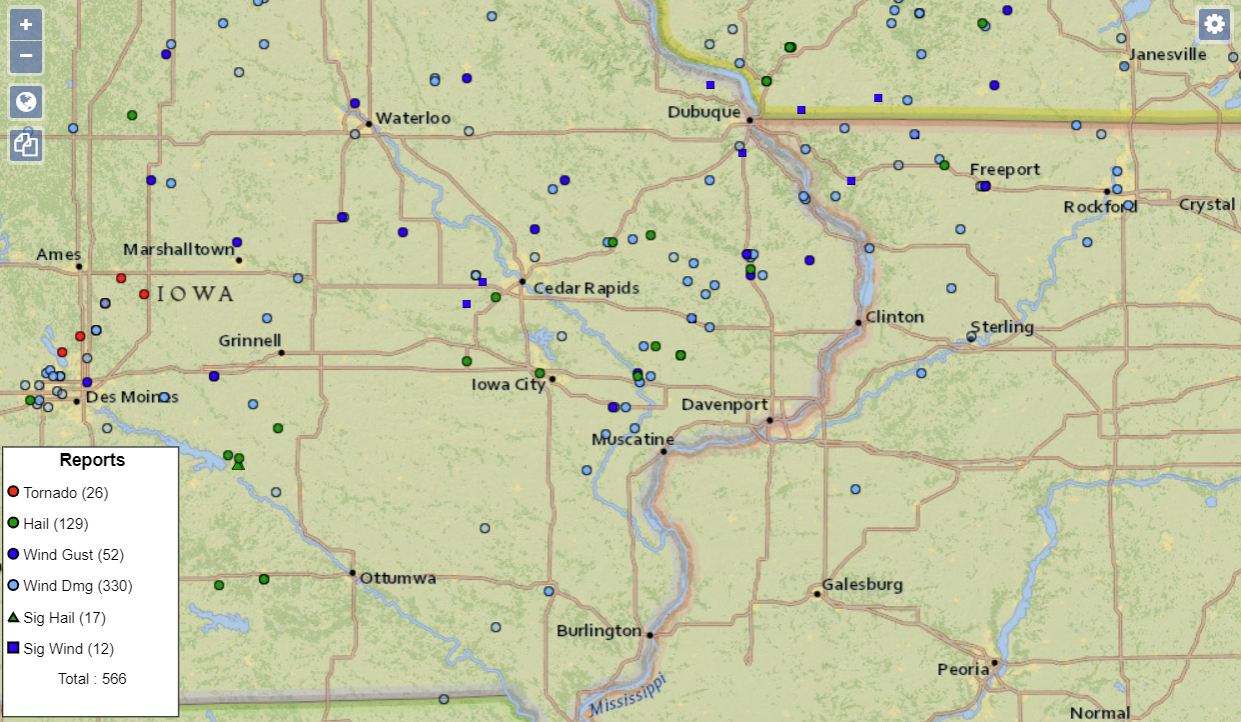 Storm Report Map