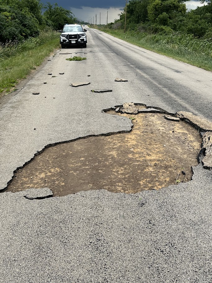 Ivanhoe Road near Ely Peeled Away From Tornado