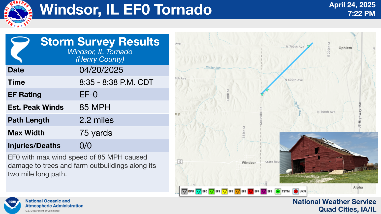 Windsor to Ophiem Tornado