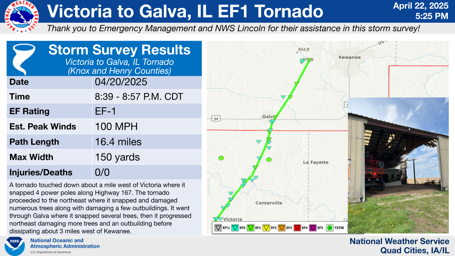 Victoria to Galva Tornado