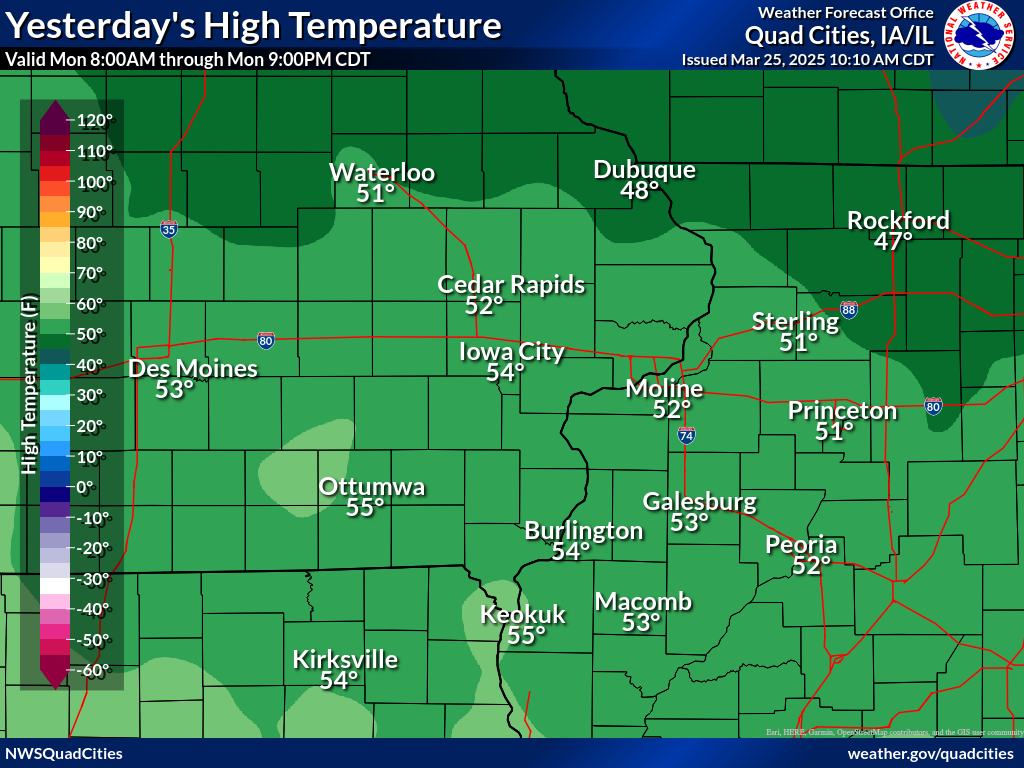 Observed 24-hour maximum temperature