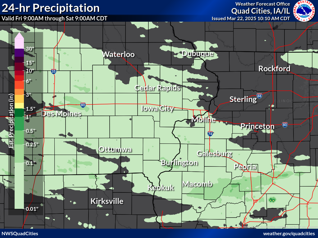 Yesterday's Precip