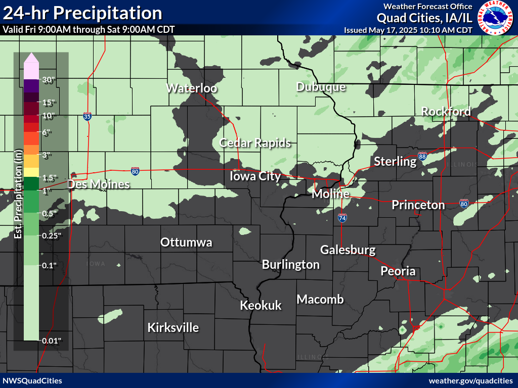 Observed 24 hour precipitation