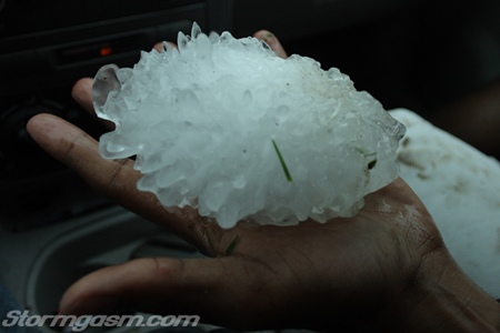Enormous hail over Oregon, MO