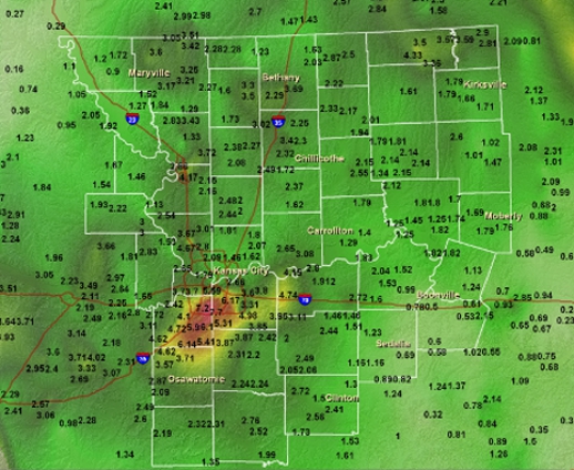 Rainfall Totals June 12th-15th