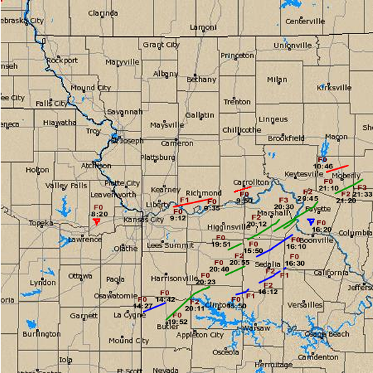 Preliminary Tornado Reports March 12, 2006