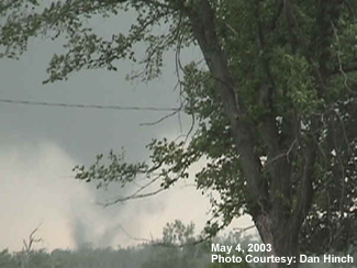Tornado near intersection of Highway 2 and Highway 131 in Johnson County Missouri