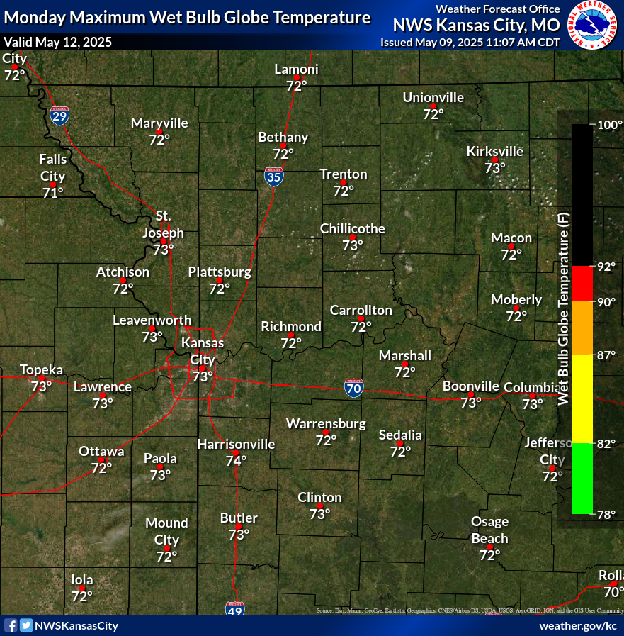 Maximum Wet Bulb Globe Temperature Day 4