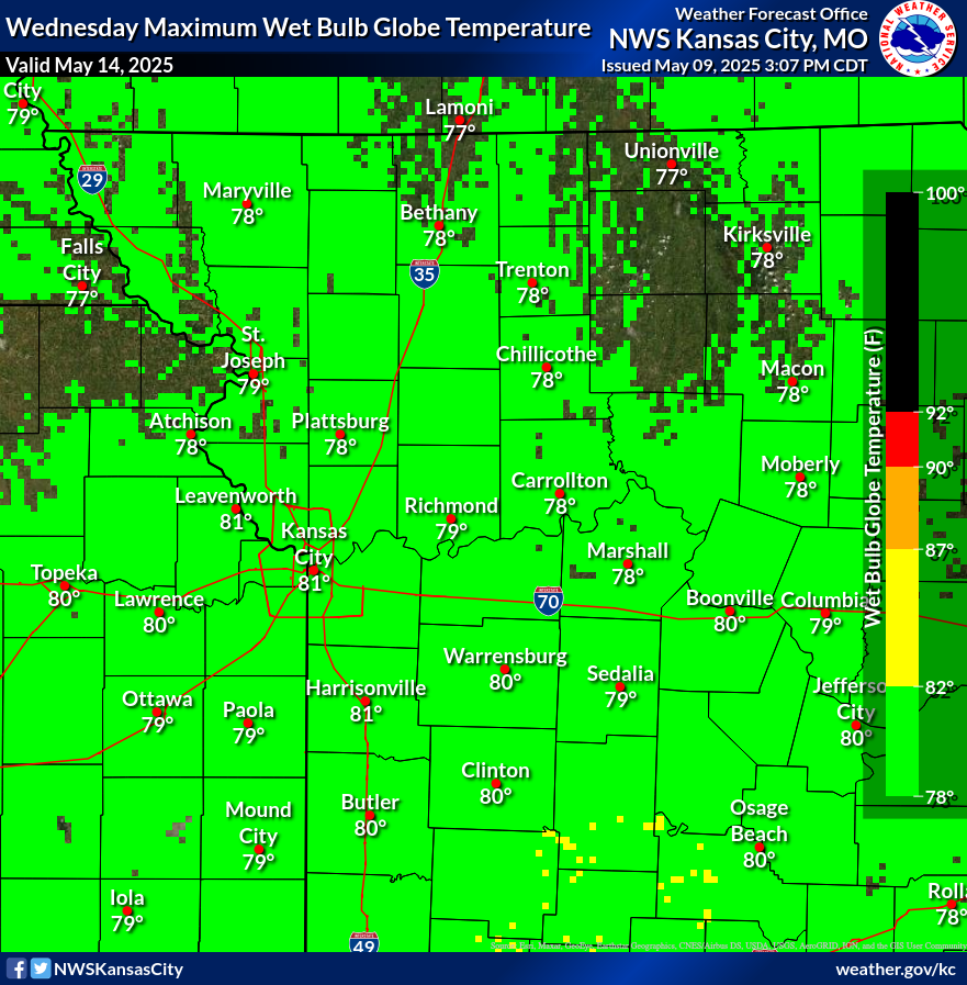 Maximum Wet Bulb Globe Temperature Day 6