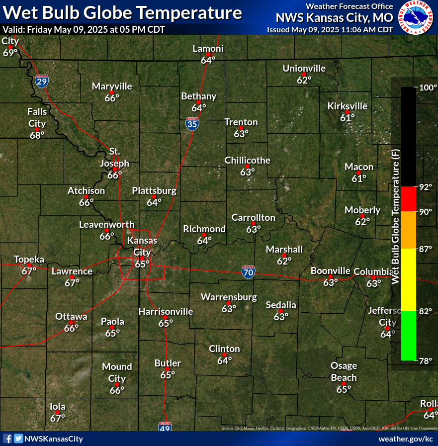Wet Bulb Globe Temperature +6 Hours
