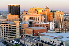 El Paso skyline at sunset