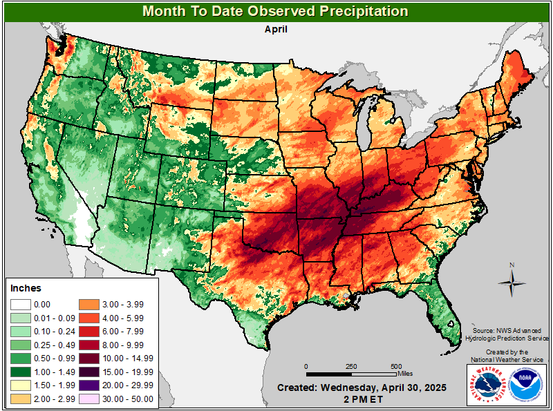 USA Weather Observations CONUS_MTDobs_precip