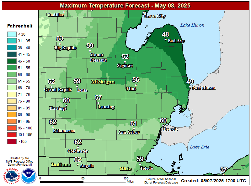 NWS Forecast Maps The Michigan Weather Center
