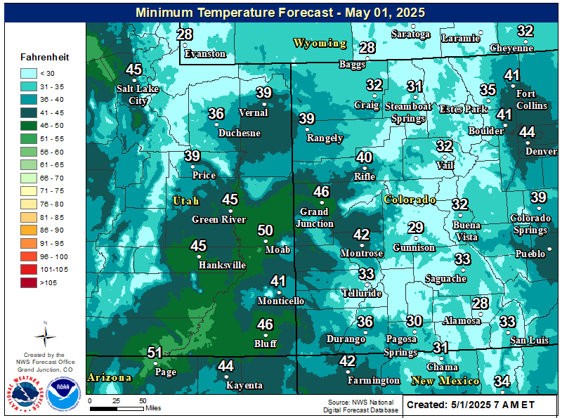 Low Temperatures Tonight