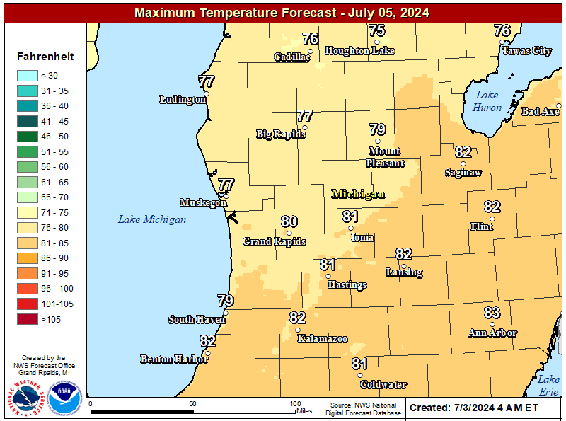 NWS Forecast Maps The Michigan Weather Center