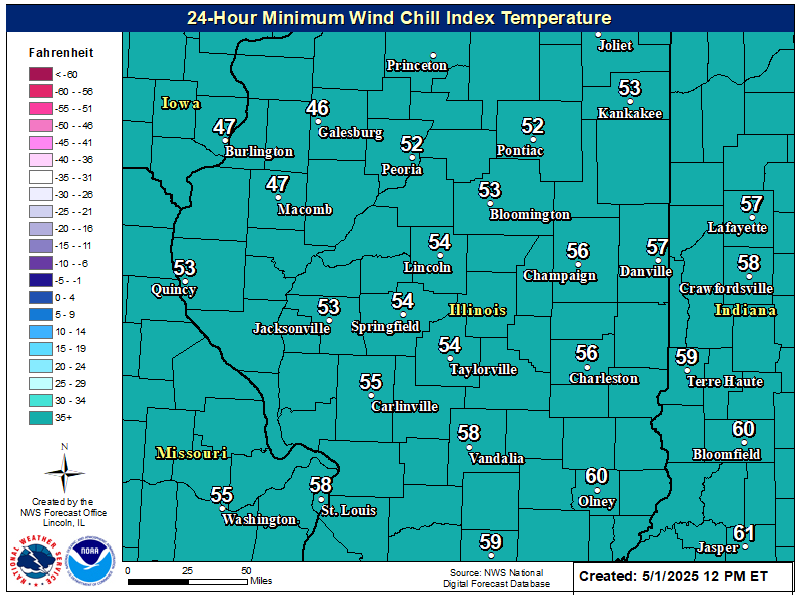 24 hour Coldest Wind Chill