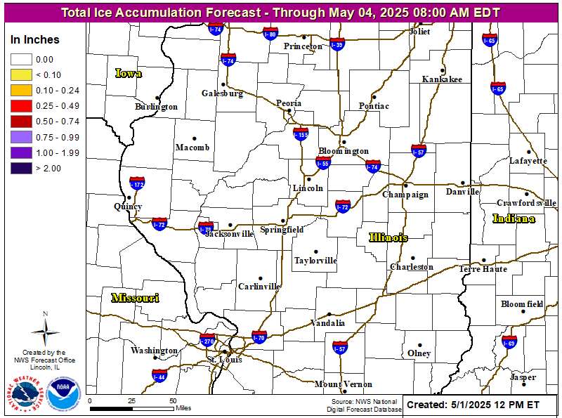 Forecast ice accumulation