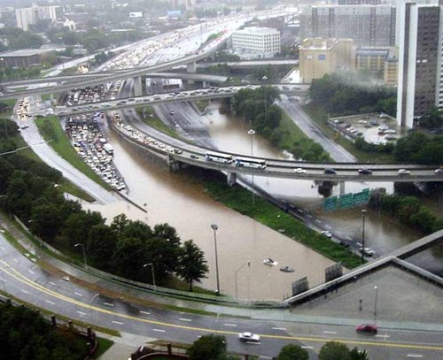 [ Flooding in Downtown Atlanta during September 2009 Floods ]