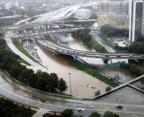[ Flooding in Downtown Atlanta during September 2009 Floods ]