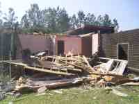 [ Abandoned residence destroyed by EF2 tornado south of Normantown (Toombs County). ]