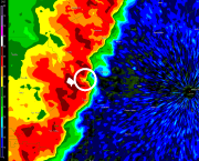 [ Reflectivity from Bibb County Tornado. ]