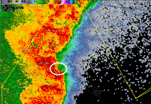 [ Reflectivity from Dodge County Tornado. ]